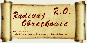 Radivoj Obretković vizit kartica